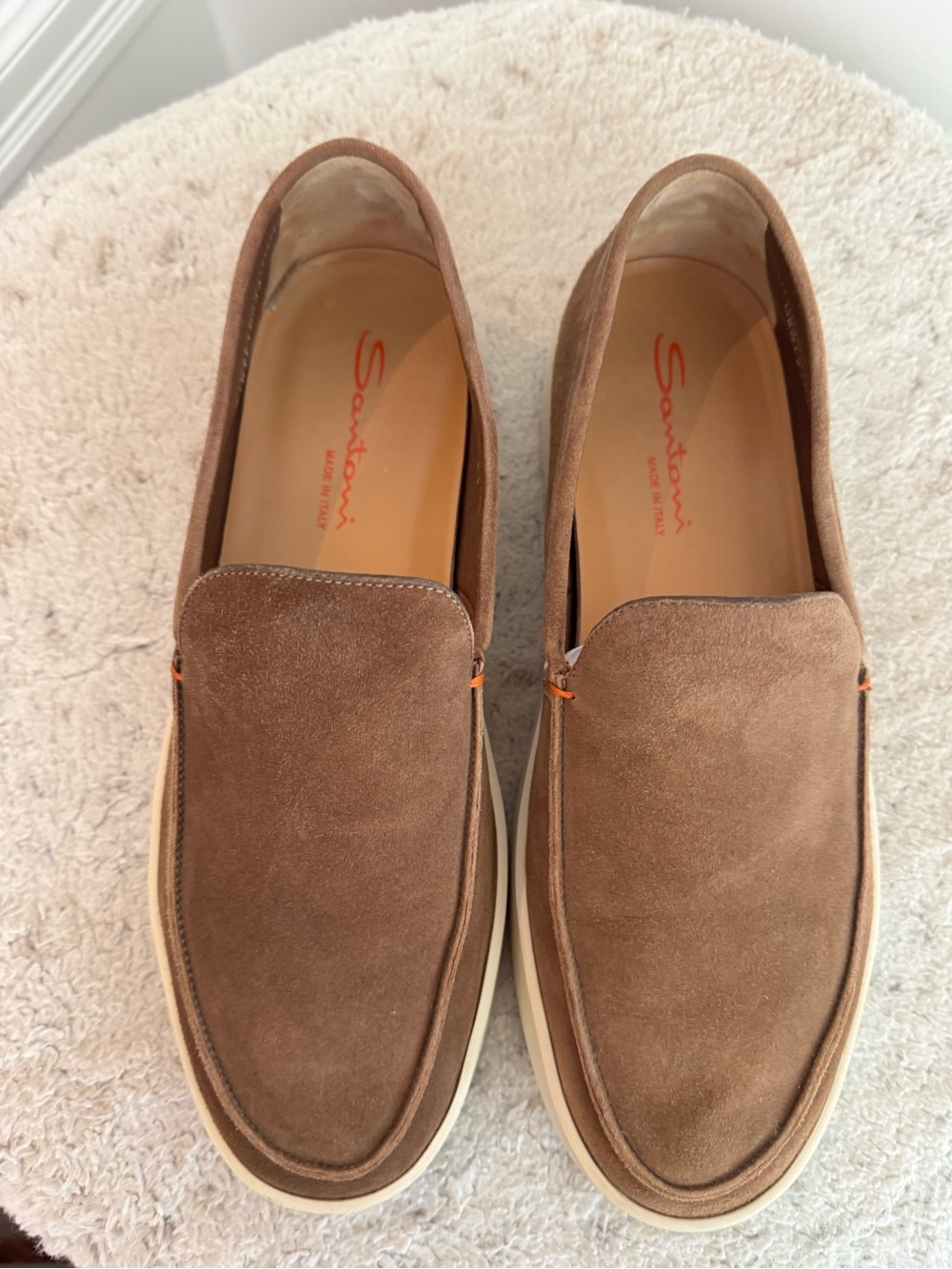 Santoni Men's Suede Slip-on Loafers US 9.5